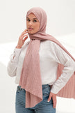 Modal Gofre Şal Pembe